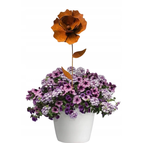 Stylowy KWIAT OGRÓD DONICZKA ozdoba JAKOŚĆ polski rustykalny H45cm