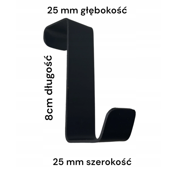 haczyk wieszak ścienny uchwyt meblowy na drzwi ubrania LOFT polski 2szt