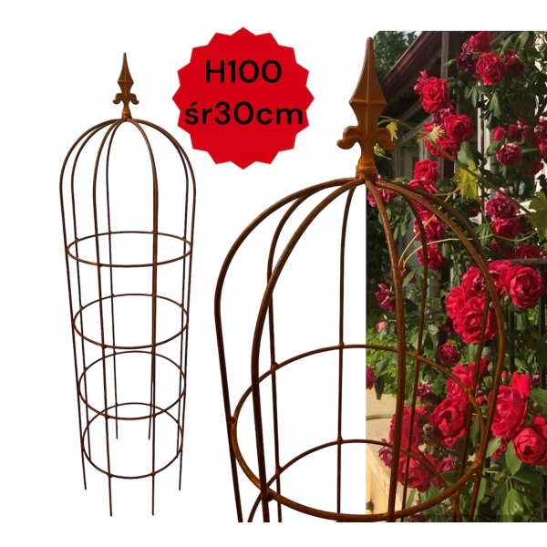 Piękna Podpora do roślin roślin OBELISK ozdoba średnica 30cm wysokość 120cm