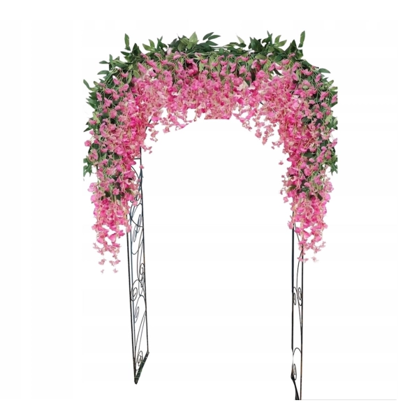 SOLIDNA PERGOLA METALOWA OGRODOWA ŁUK PODPORA NA KWIATY RÓŻE 120x 230cm MOCNA